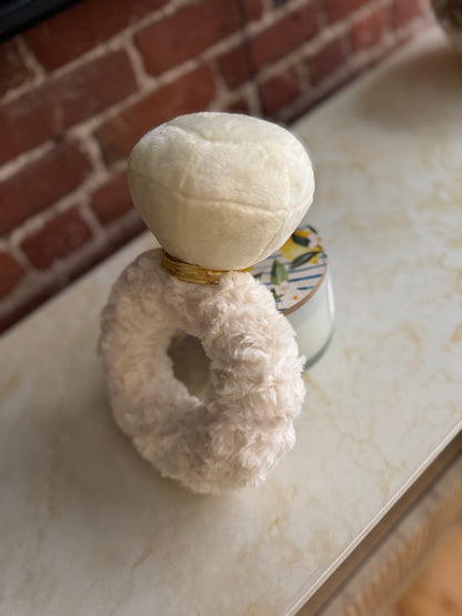 Fur the Occasion ivory plush dog toy for special occasions